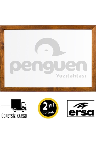 Penguen Ahşap Çerçeve Dekoratif Laminat Yazı Tahtası