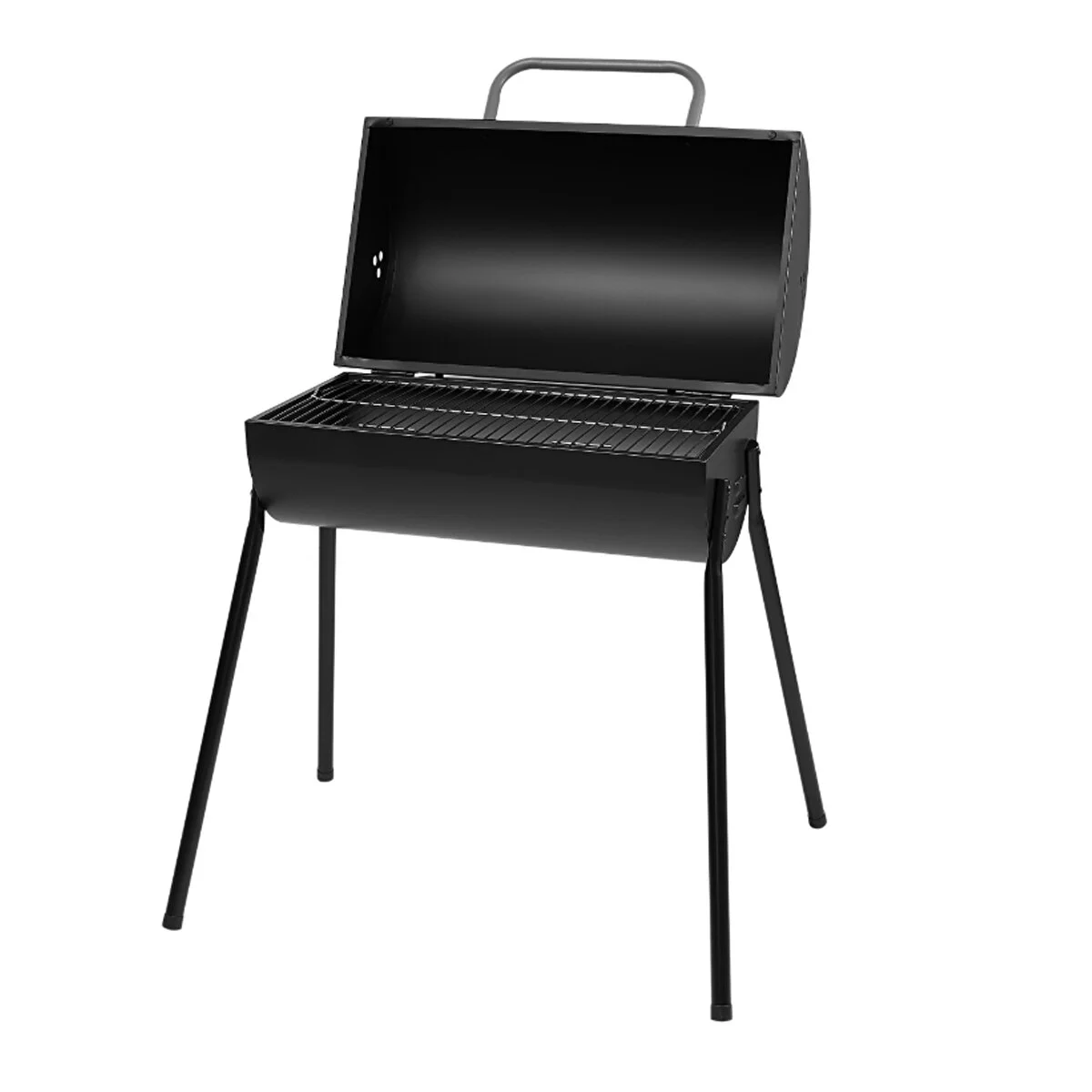 Paslanmaz Çelik Kömürlü Mangal Barbekü 90 80 73 Cm Ölçülerinde Siyah