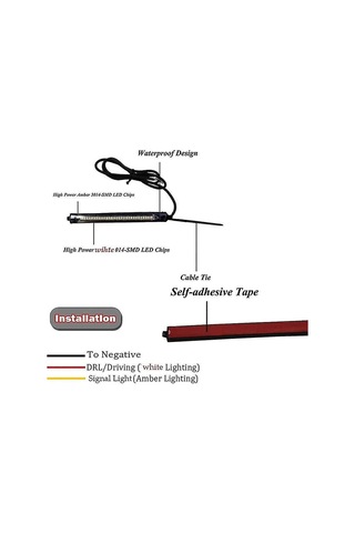 Motosiklet Led Çatal Dönüş Sinyali Gündüz Farı