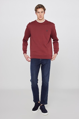 Wrangler Pamuklu Regular Fit Normal Kesim Bisiklet Yaka Logo Detaylı Sweatshirt Firedbrick