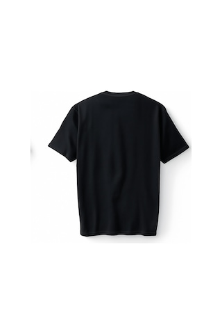 Bumeta Rubik Zeka Küpü Erimiş Kombinasyon Oversize Unisex Tişört T-shirt Siyah