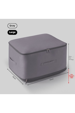 Reedark Kompakt Uzun Süreli Depolama Çantası - Kumaş Ve Battaniye İçin Su Geçirmez, Eko Dost, Büyük Boy Optimum Gri Keskin Gri Büyük