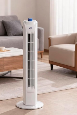 7go 7gtf1 30 İnç Kule Tipi Vantilatör / 45w Güçlü Motor, 3 Kademeli Hız, Salınımlı, Zamanlayıcılı Tower Fan