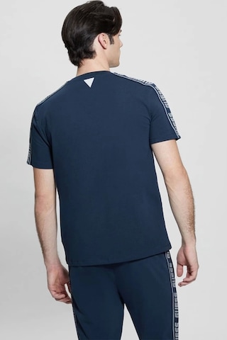 Guess Erkek Arlo Logolu T-shirt Xxl Lacivert
