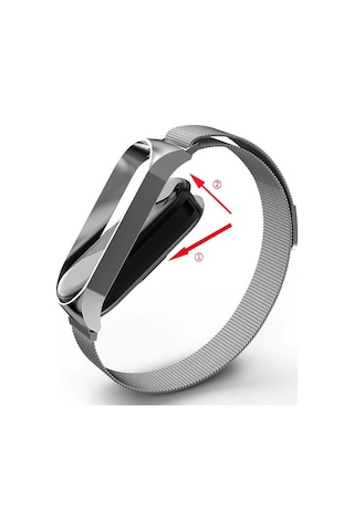Xiaomi Uyumlu Mi Band 7 Kordon Milano Loop Metal Kordon