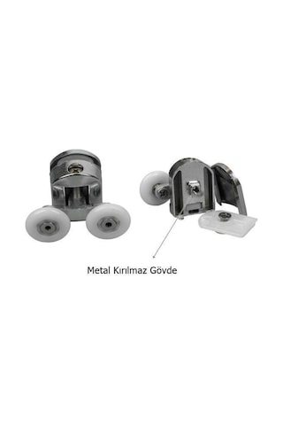 Duşakabin Tekerleği Rulman Metal Gövdeli Üst Krom Teker Çapı 22 M Krom
