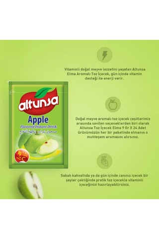 Altunsa Elma Aromalı Toz İçecek 24 x 9 G