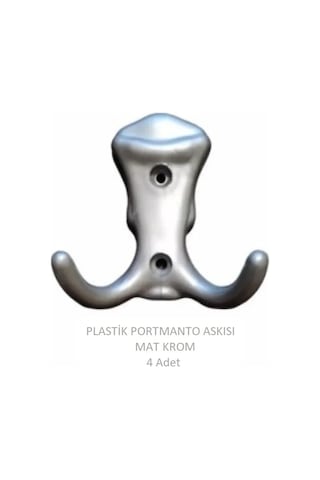 Adilon.Ist Askı, Plastik 4 Adet Mat Krom Askı, Mobilya Dolap, Portmanto Ask
