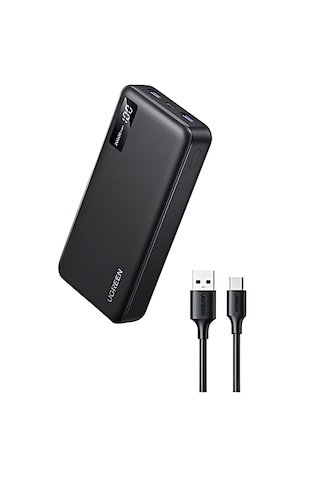 Ugreen 25683 20.000 mAh PD 3.0 Hızlı Şarj Powerbank Siyah