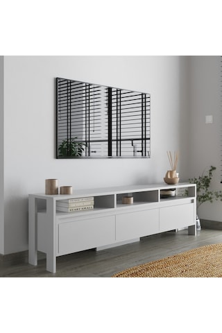 Atlas 3 Kapaklı Tv Ünitesi 160 Cm Sis Gri