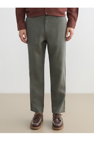 Lcw Vision Haki Regular Fit %100 Keten Erkek Pantolon