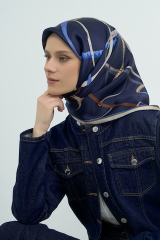 Armine Saf İpek Sura Eşarp-2026 İlkbahar-yaz- 951700d Lacivert