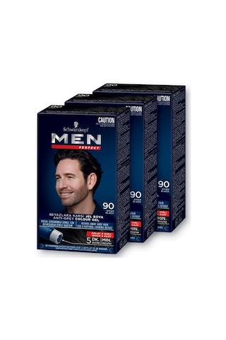 Men Perfect Saç Boyası 90 - Siyah x 3 Adet