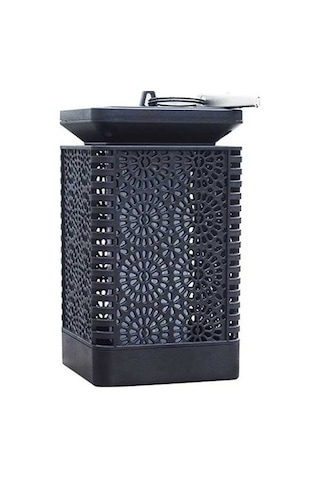 Pazly Yolu Suya Siyah Manzara Lamba Işıkları İçin Güneş Enerjili Bahçe Avlu Dekoratif Alev Asma Fener Siyah Siyah