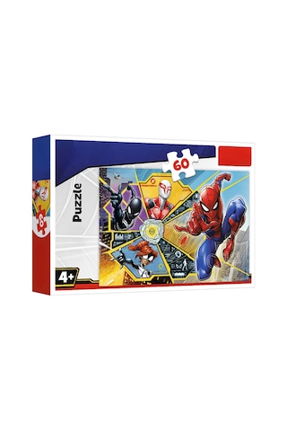 Örümcek Adam 60 Parça Çocuk Puzzle Yapboz 4+ Yaş 22x33 Cm