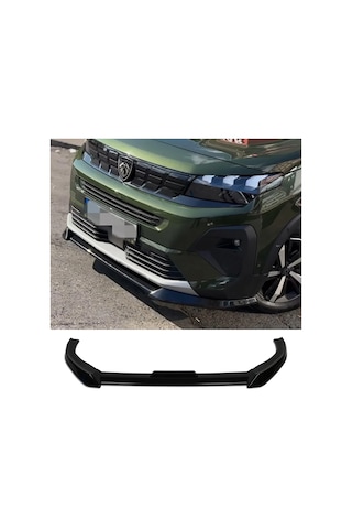Peugeot Partner Ön Lip Parlak Siyah Plastik Ön Ek Karlık 2021 2022 2023 2024 2025 Karlık+bodykit+ek