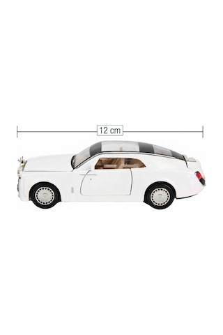 Rolls-royce Phantom 1:36 Ölçekli Metal Model Araba - Işıklı Ve Sesli Kapıları Açılan Araba Beyaz