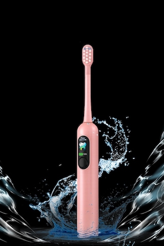 Mioji Oral B8 Care Şarj Edilebilir Diş Fırçası Pembe + 3 Yedek Başlık ve Taşıma Çantası