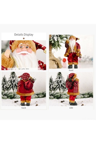 Neevoyu 30cm Noel Santa Figürü - Ev Restoran Dekorasyonu, Güvenli Yumuşak Malzeme, Noel Partileri İçin Kreatif Dekor