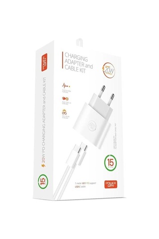 Powerway Rxs27 20w Type-c Şarj Adaptörü - Kablo Seti Apple 15 Pro-pro Max Uyumlu Standart