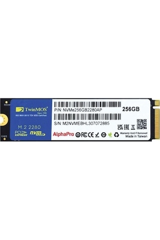 Twinmos Alphapro 256gb Nvme M.2 Ssd 3600/3250mb/s