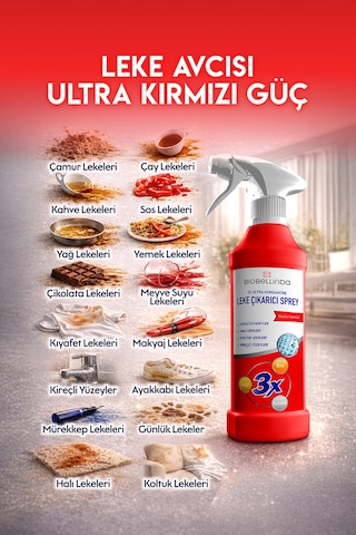 Doğal Konsantre Leke Çıkarıcı Sprey Temizleyici 450 Ml
