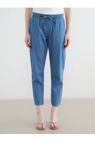 Lcwaıkıkı Classic Mavi Beli Lastikli Carrot Fit Kadın Jean Pantolon