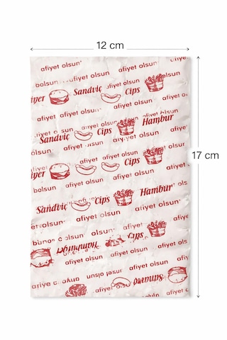 Hamburger Tost Ve Sandviç Kağıdı 12 X 17 Cm 1 Kg.
