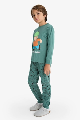 Defacto Erkek Çocuk Stumble Guys Pijama Takımı Uzun Kollu Üst Uzun Alt F5176a825augn469 Yeşil