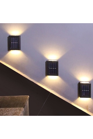 Solar Güneş Enerjili Çift Taraflı Aplik S-32 Çok Renkli