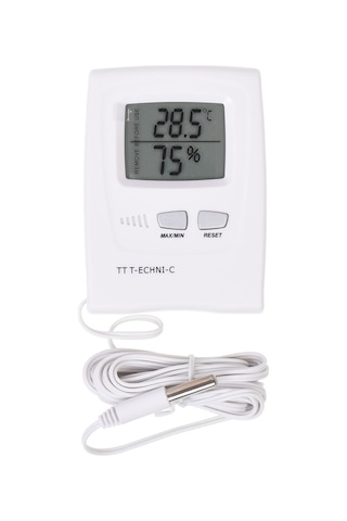 T-Technıc Dijital Saat.Iç-Dış Isı Ve Nem Ölçer Termometre Th-0310