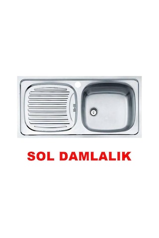 Teka Ebm 45 Sol Damlalıklı Paslanmaz Çelik Eviye