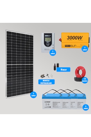 Mini Bağ Evi Ve Karavan Solar Güneş Enerji Sistemi 5000wh Depolama