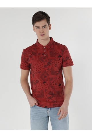 Colin's Regular Fit Polo Yaka Turuncu Erkek Kısa Kol Tişört CL1058211_Q1.V1_COR Kahverengi