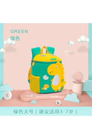 Yifomall Yeşil Büyük Burun Dinozor Desenli 1-6 Yaş Okul Çantası - Toksiksiz, Dayanıklı Ve Hafif Okul Çanta Çok Renkli