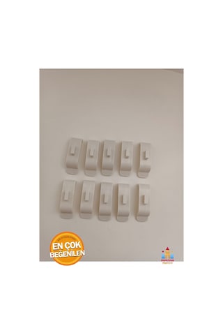 Stor Zebra Perde Geniş Kasa 4.5 Cm Pratik Kornişe Takma Aparatı Plastik Montaj Aparatı 10 Adet Gri
