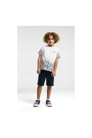 U.s. Polo Assn. Erkek Çocuk Beyaz Bermuda Takım Us2057 Beyaz