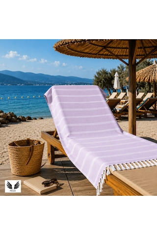 Pega Sultan Peştamal %100 Koton Lila Plaj Havlusu 90 x 170 CM