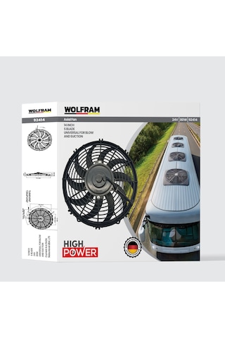 Axial Fan 14 İnch S Kanat Wolfram 92414