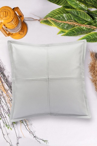 Premium Dekoratif Beyaz Deri Kırlent Kılıfı/ev Ve Ofis Için Gerçek Deri 45x45cm Kırlent Kılıfı Beyaz