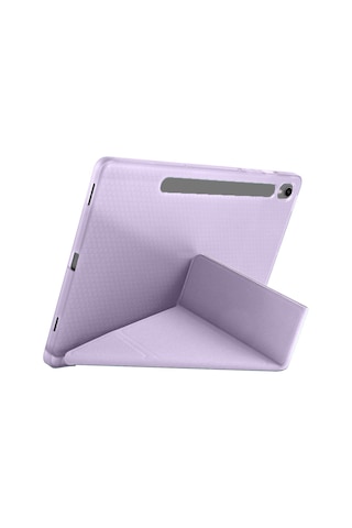 Samsung Galaxy Uyumlu Tab S10 Fe 11 Inc Sm-x520 Üçgen Katlanabilir Kalemlikli Yatay Dikey Standlı Kılıf Kapaklı Kılıf