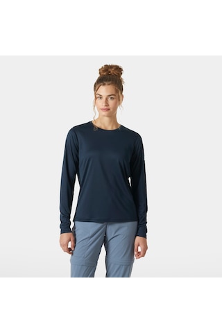 Helly Hansen W Hh Tech Crew Ls 2.0 Uv Üst Kadın Sweatshirt-32404 Lacivert