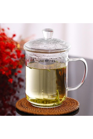 Suntek Meyve Suyu Cappuccino Süt 400ml Için Saplı Cam Kahve 400-ml