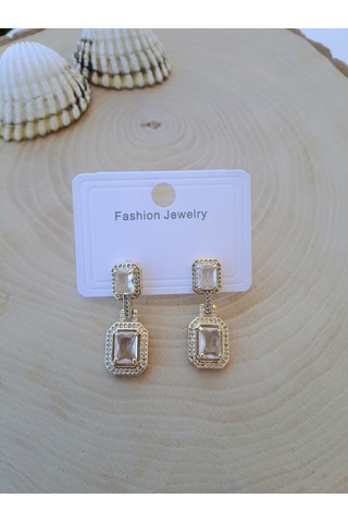 Dali Shop Baget Taş Küpe Gold