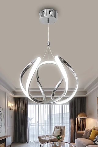 Arya Led Avize 2 Mt - - Beyaz Işık / Krom Krom