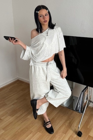 Madmext Karmelanj Stoperli Barrel Fit Kapri Eşofman Altı Mg2782