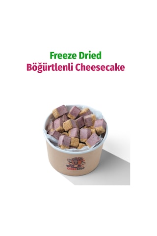 Freeze Dried Böğürtlenli Cheesecake Kurutulmuş Çıtır Cheesecake Küpleri, Tatlı Küpleri Atıştırmalık - 100 Gr