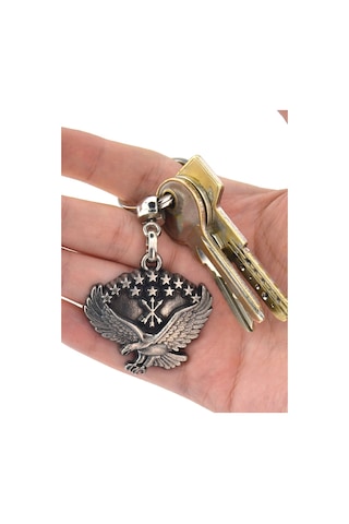 Adige Bayraklı Kartal Anahtarlık (nikel Oksit)