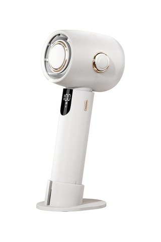Didadodo Taşınabilir Şarjlı Mini Fan - 5 Hız, Düşük Ses, Led Ekran, Ev/ofis/seyahat İçin Beyaz, Küçük Boyutlu Beyaz