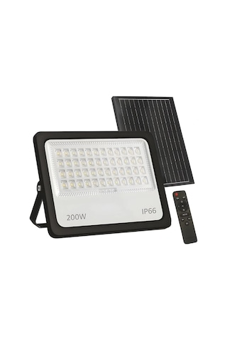 200w Kumandalı Led Solar Projektör + 3m. Lamba Direği